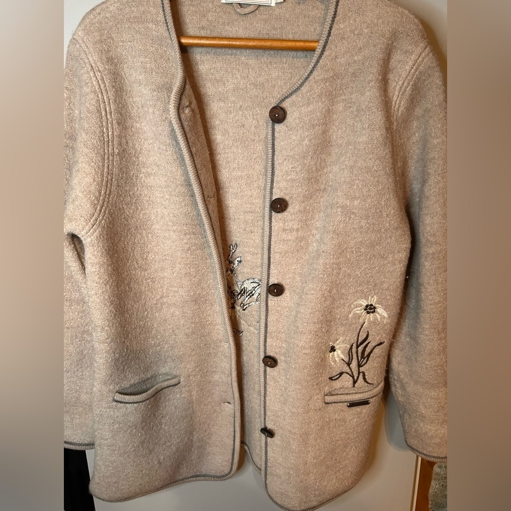 100% wool handmade cardigan - Picture 15 of 16